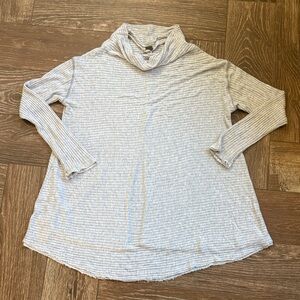 We The Free Light Gray Cowl Neck Sweater